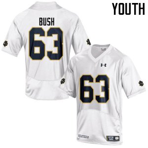 Notre Dame Fighting Irish Youth Sam Bush #63 White Under Armour Authentic Stitched College NCAA Football Jersey LZB5699YK